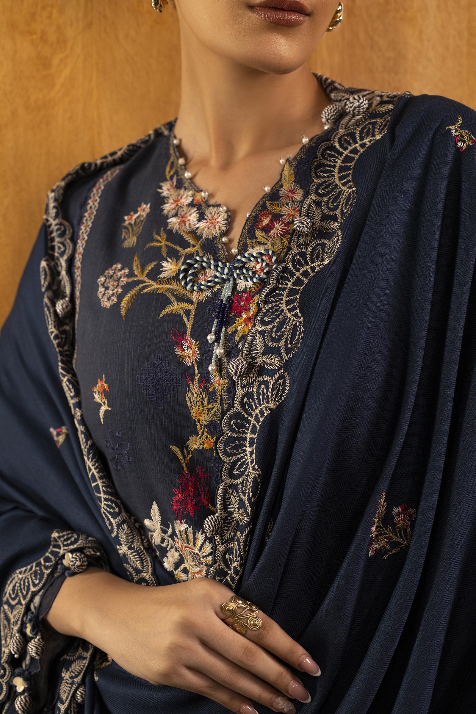 Unstitched Slub Muzlin 3 Piece Suit