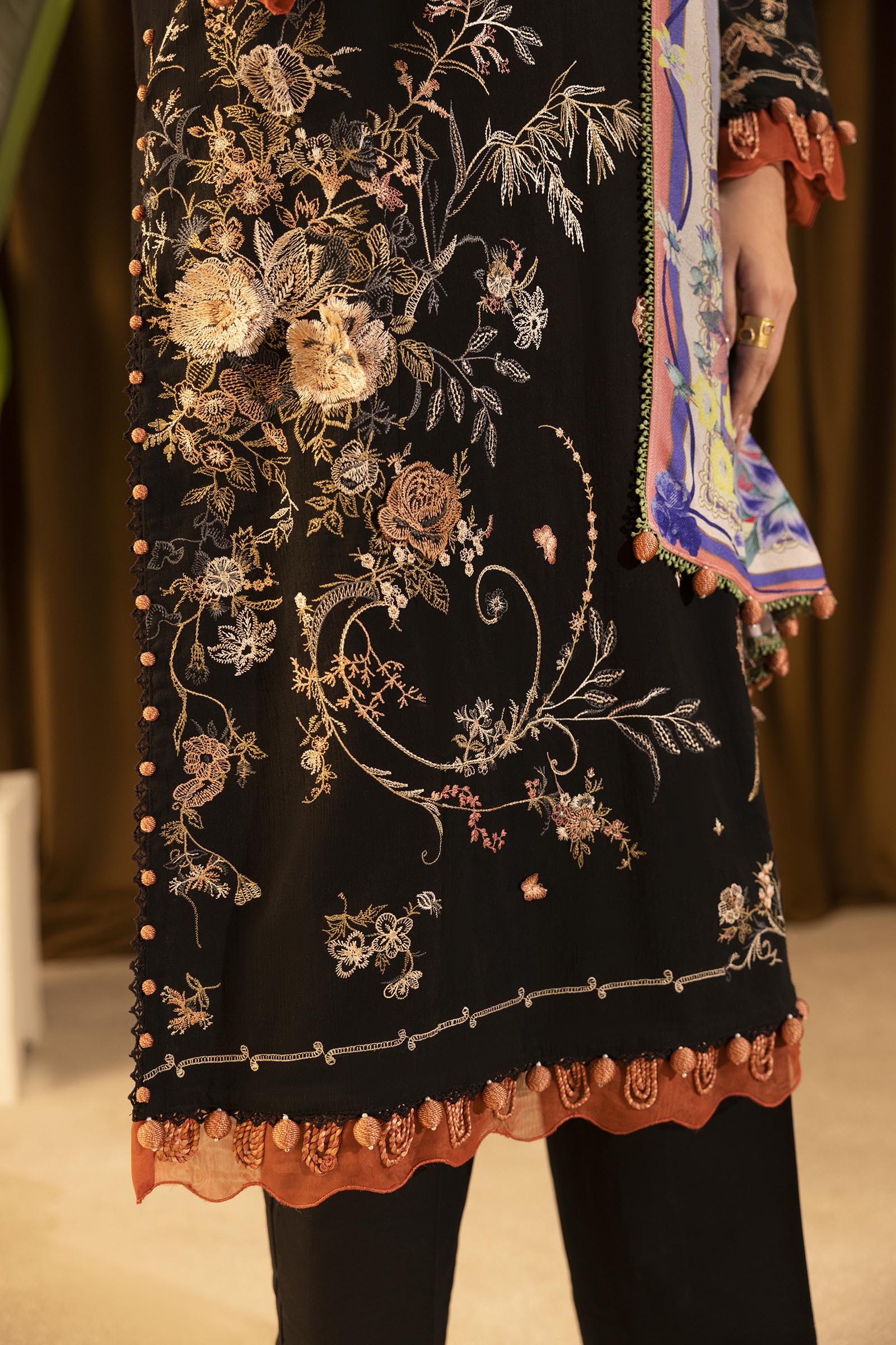 Unstitched Slub Muzlin 3 Piece Suit