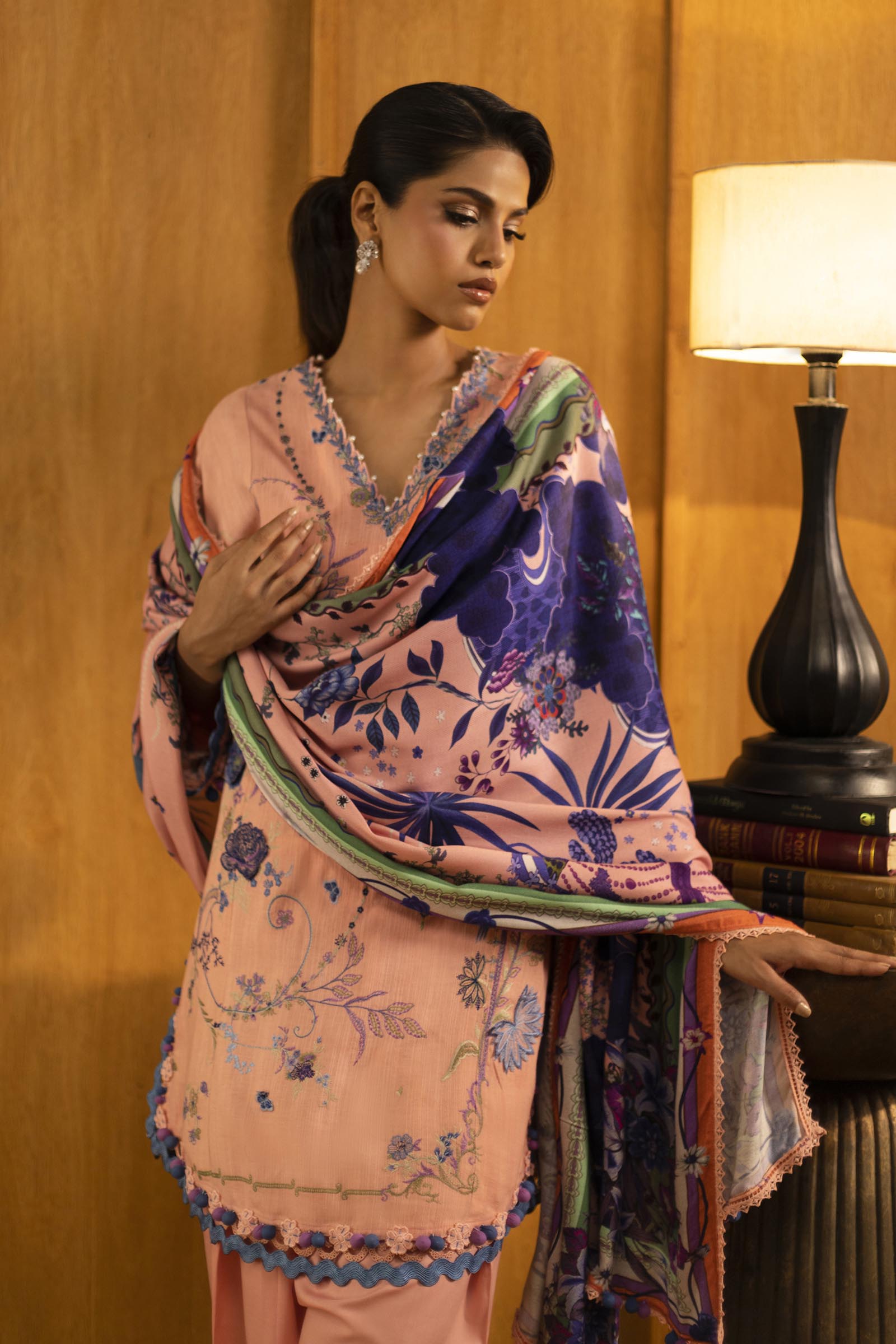 Unstitched Slub Muzlin 3 Piece Suit