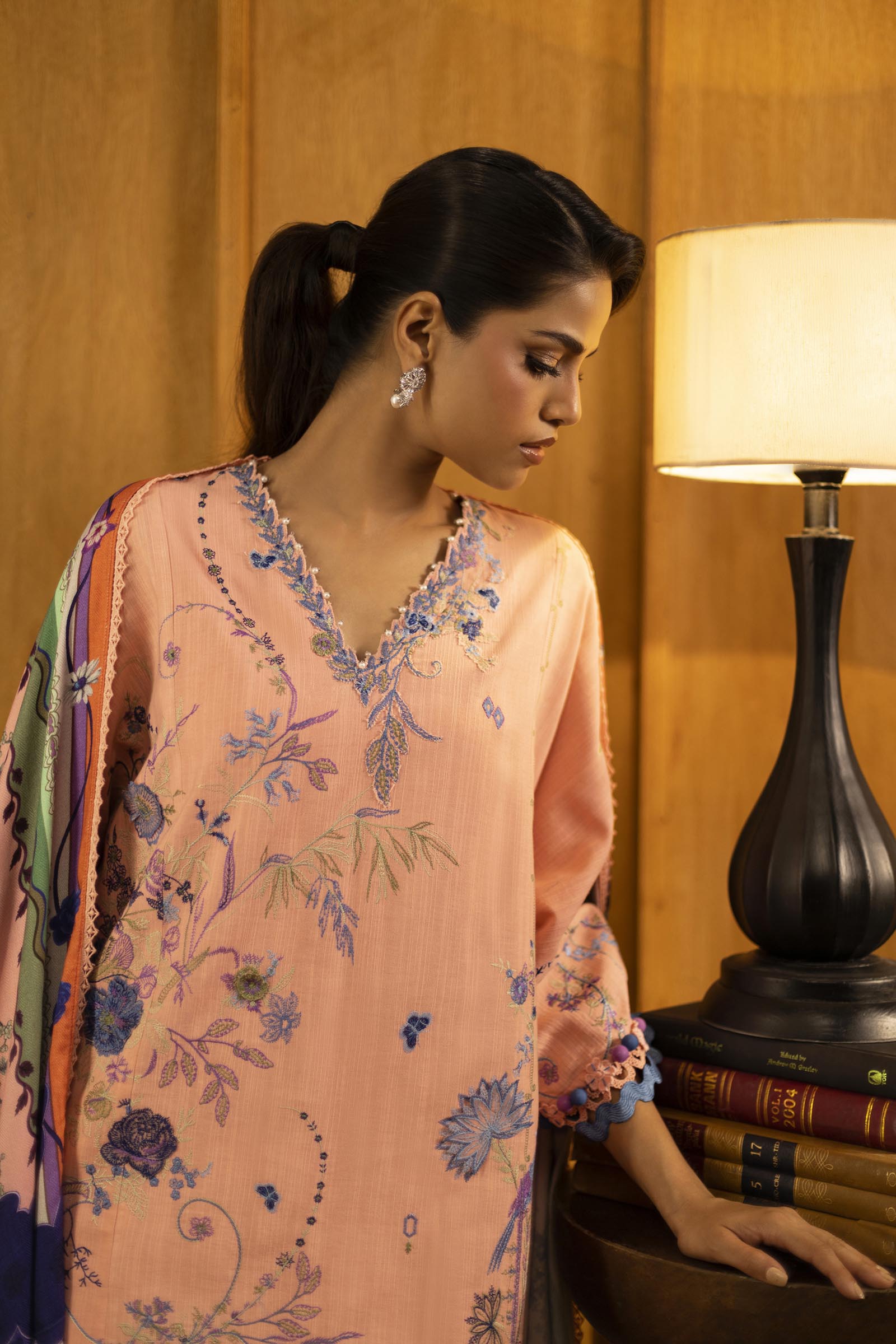 Unstitched Slub Muzlin 3 Piece Suit