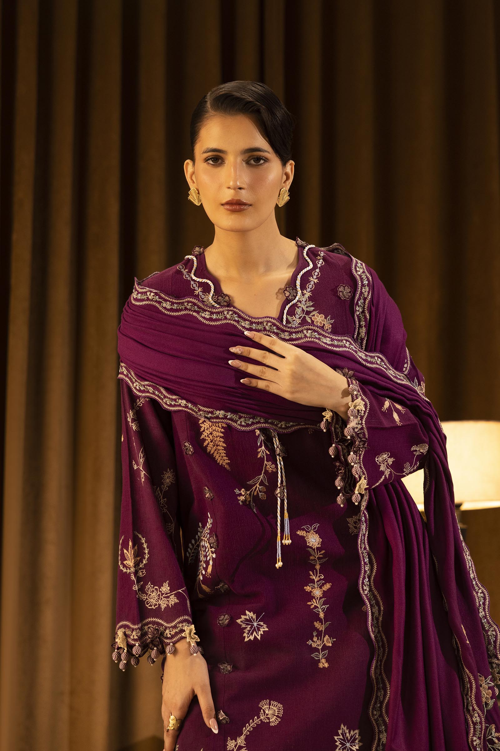 Unstitched Slub Muzlin 3 Piece Suit