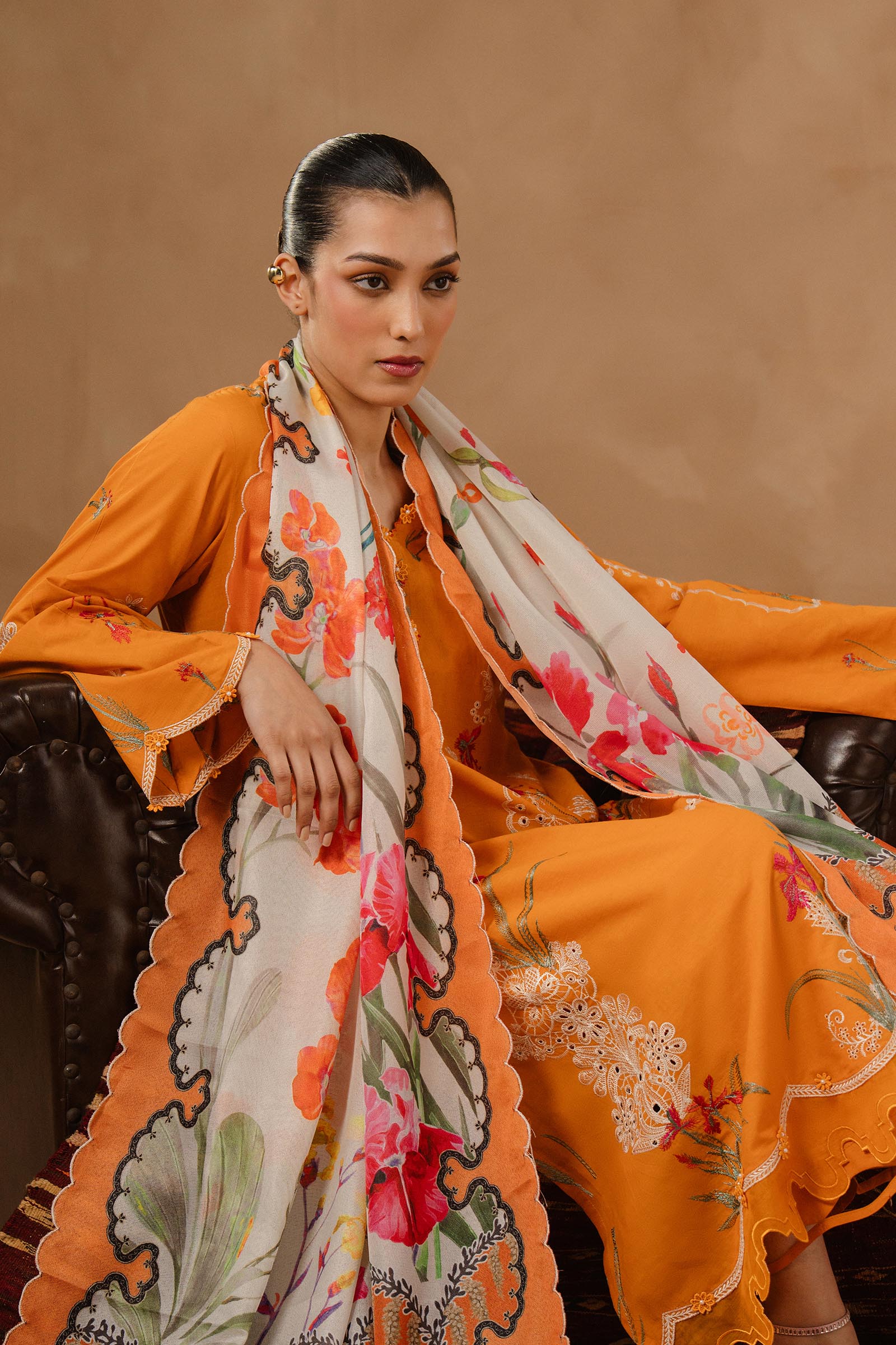 Unstitched Muzlin Lawn 3 Piece Suit