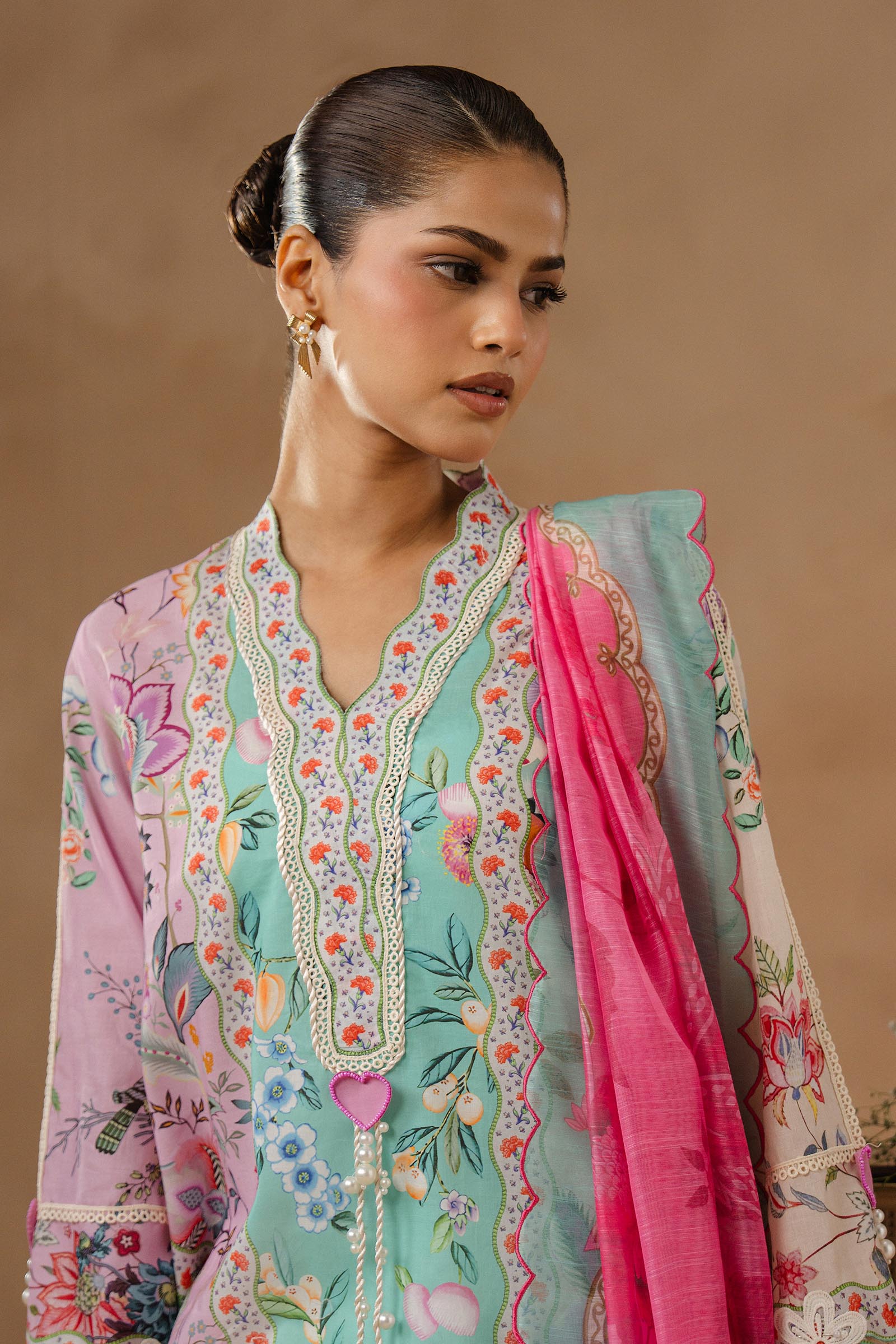 Unstitched Muzlin Lawn 3 Piece Suit