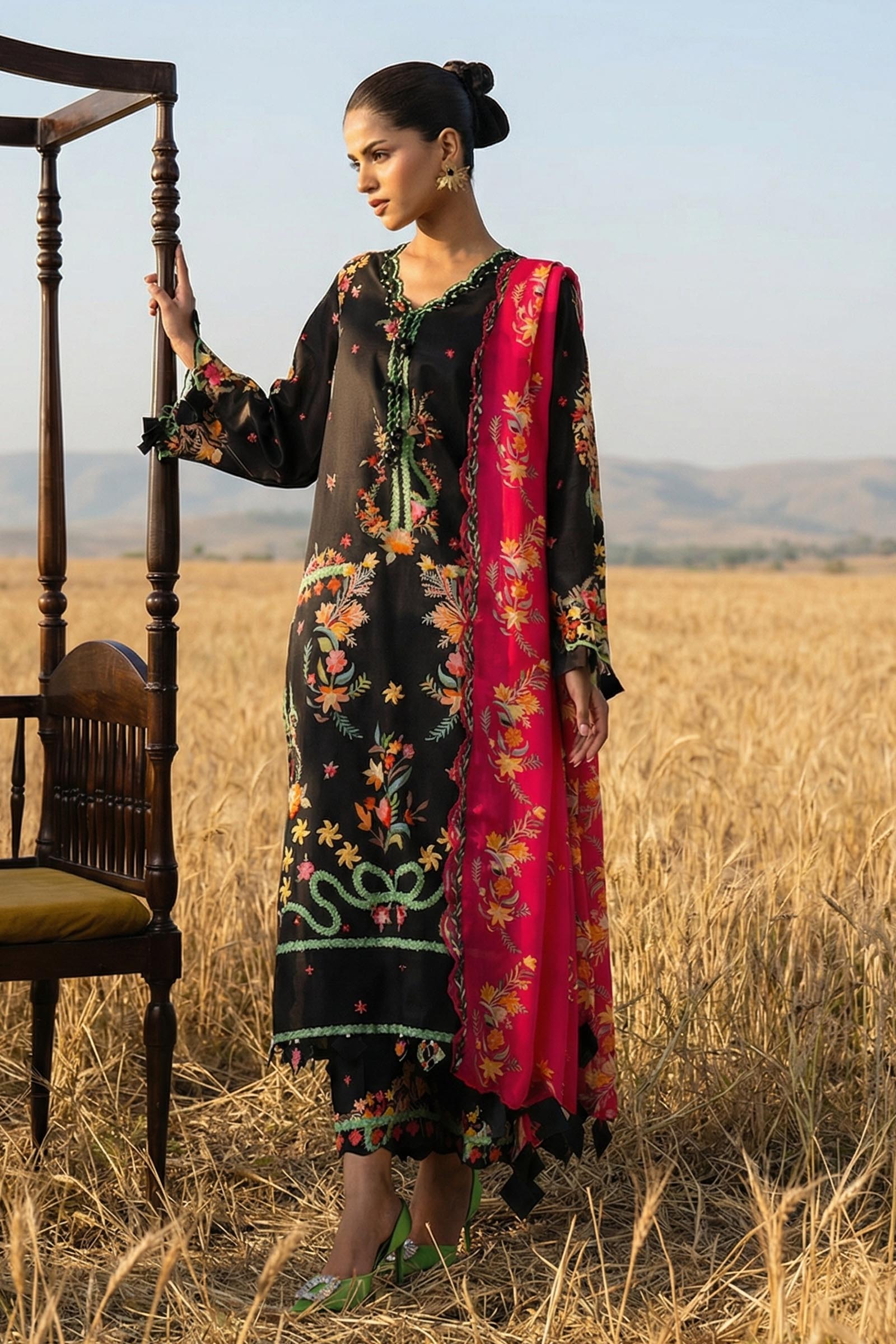 Unstitched Muzlin Lawn 3 Piece Suit