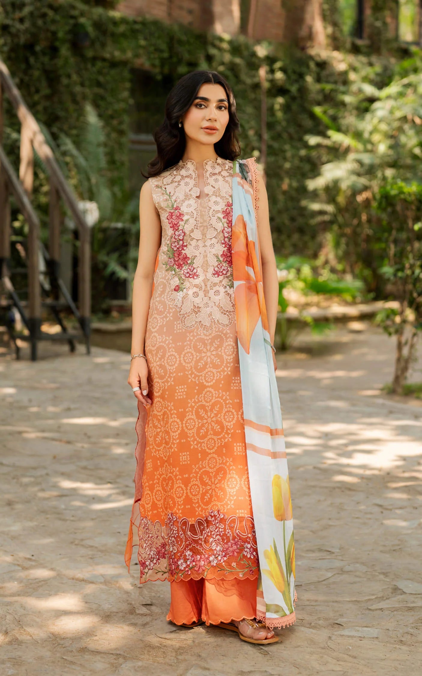 Peach Sorbet MSSL-02 | 3pcs Embroidered Unstitched Summer