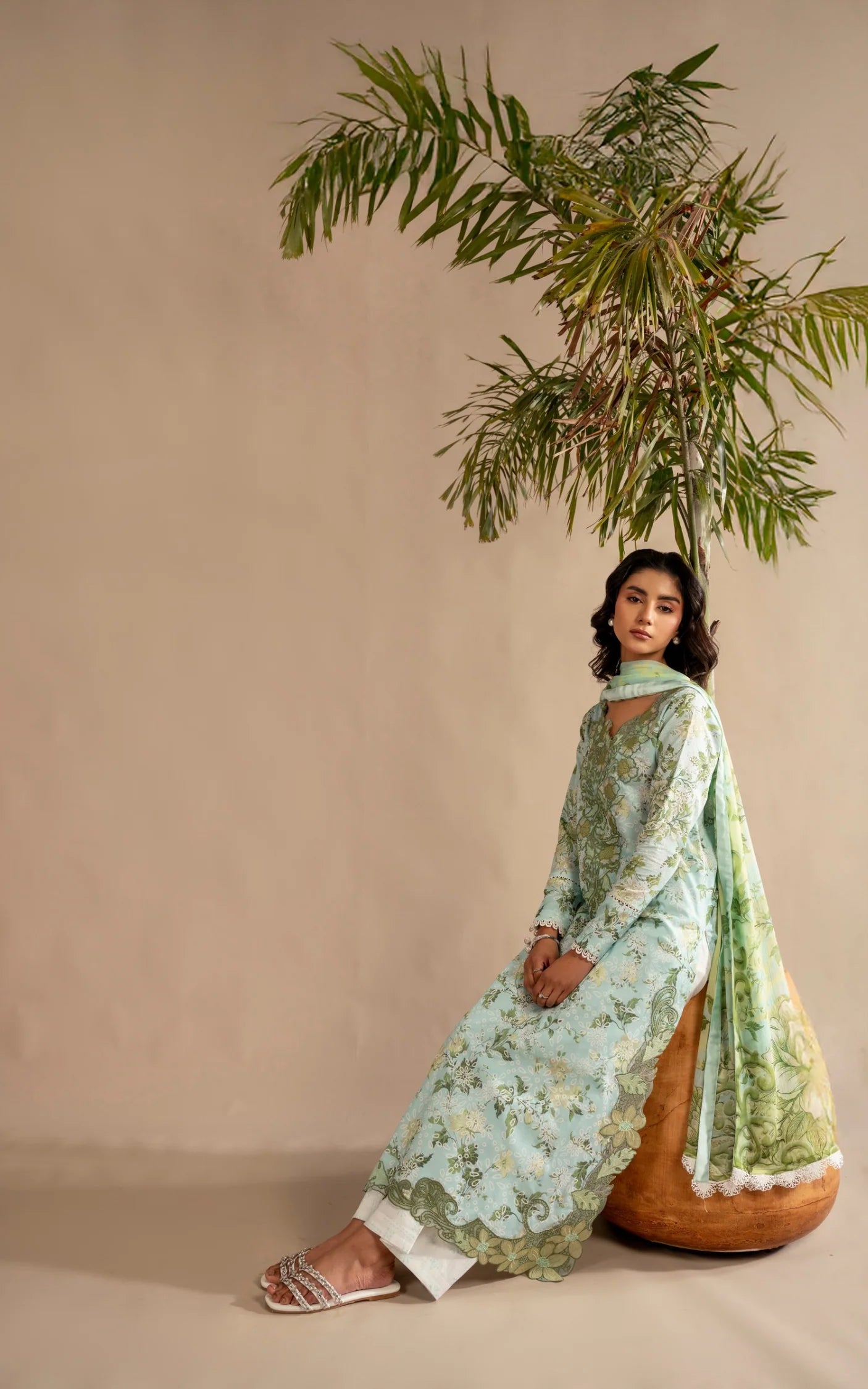 Mint Mosaic MSSL-12 | 3pcs Embroidered Unstitched Summer