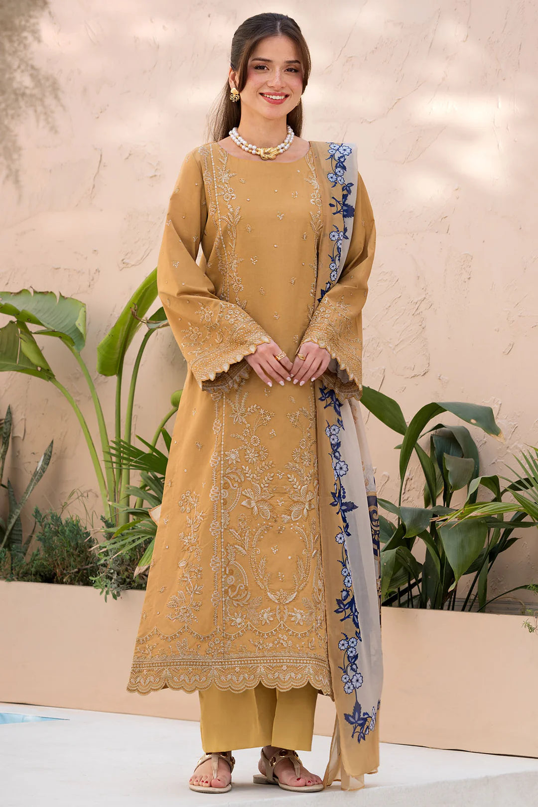 6061-FLORENC EMBROIDERED LAWN UNSTITCHED