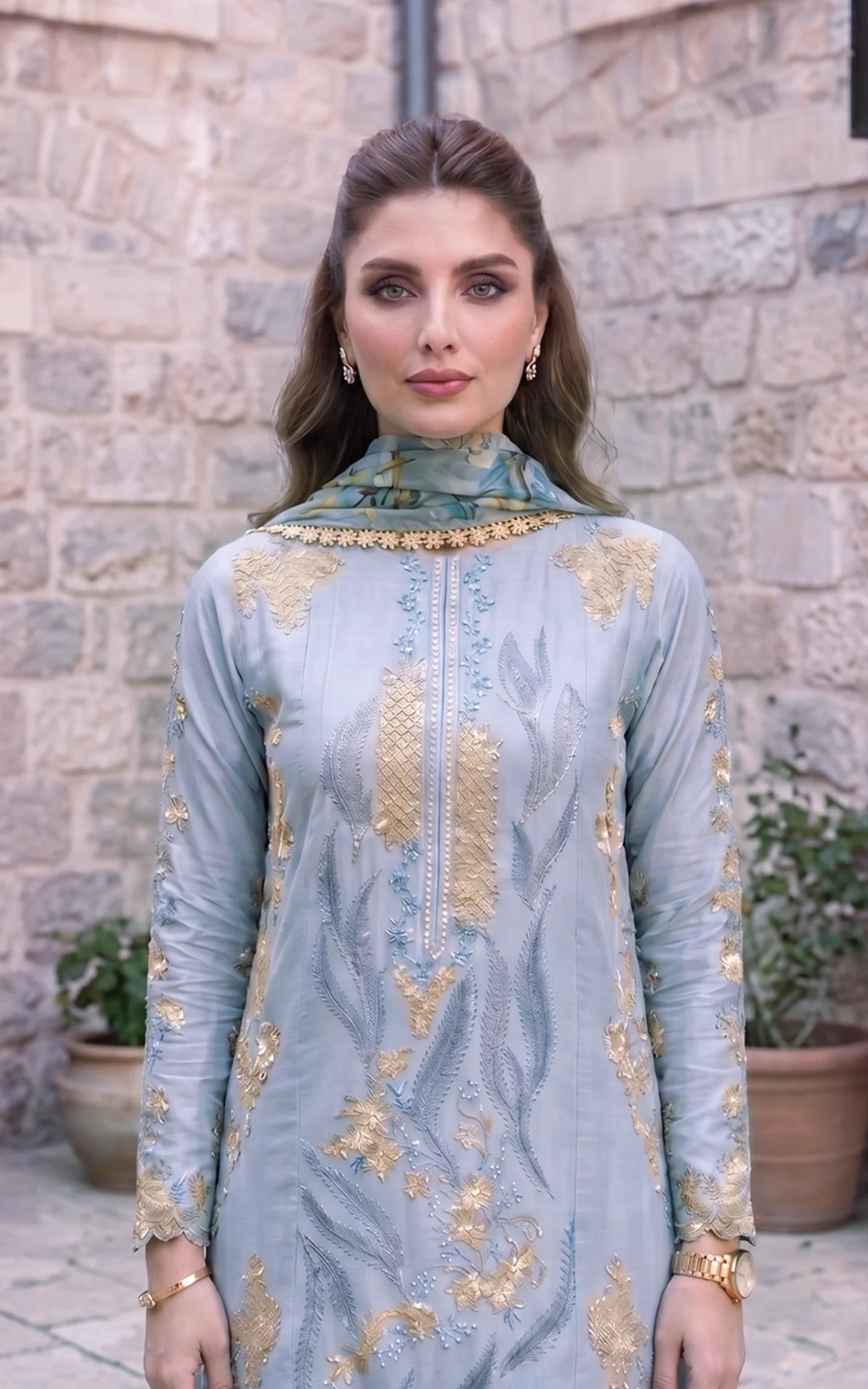 Ash Elegance (SL26-07) | 3pcs Embroidered Unstitched Summer