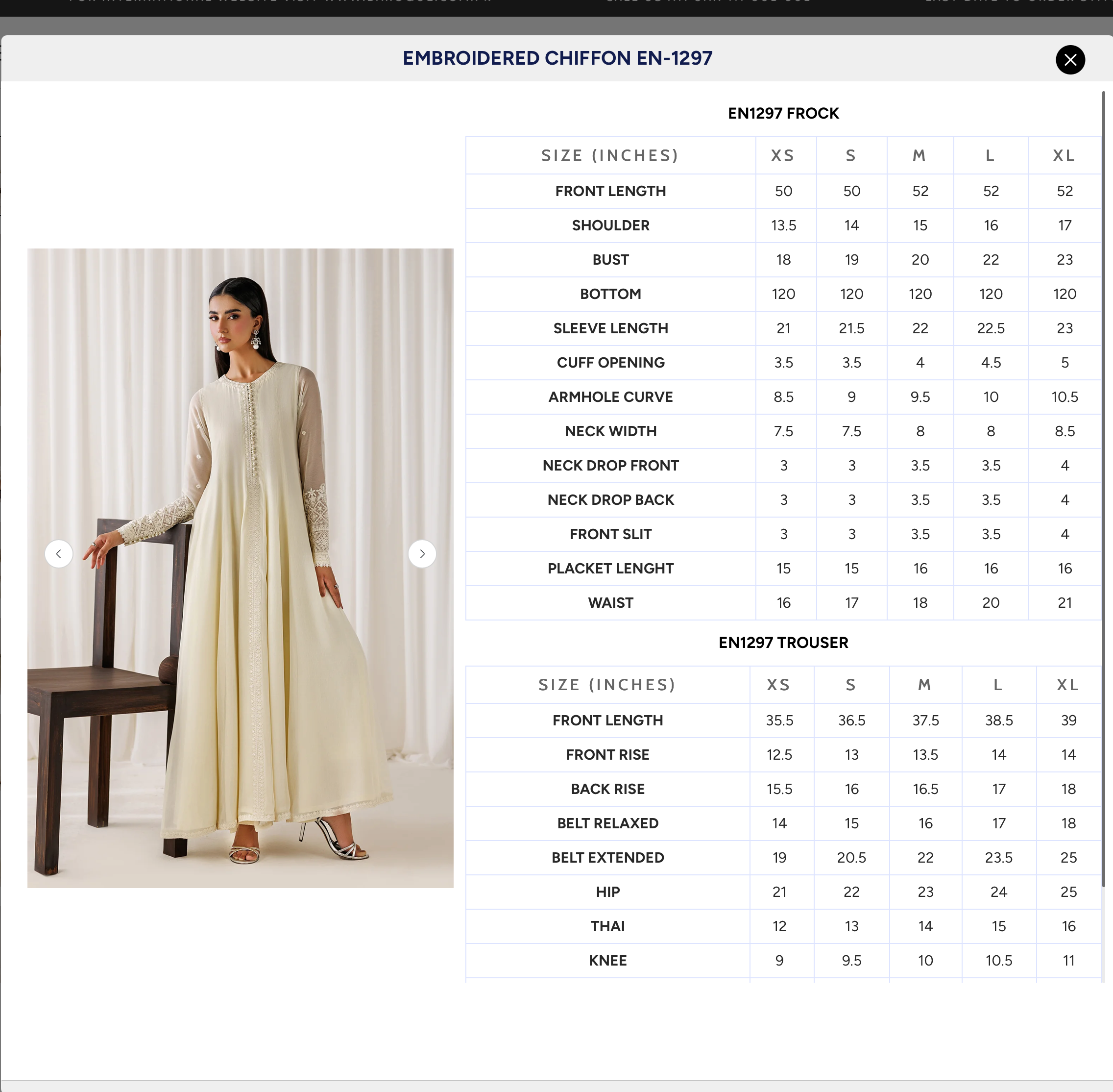 EMBROIDERED CHIFFON EN-1297