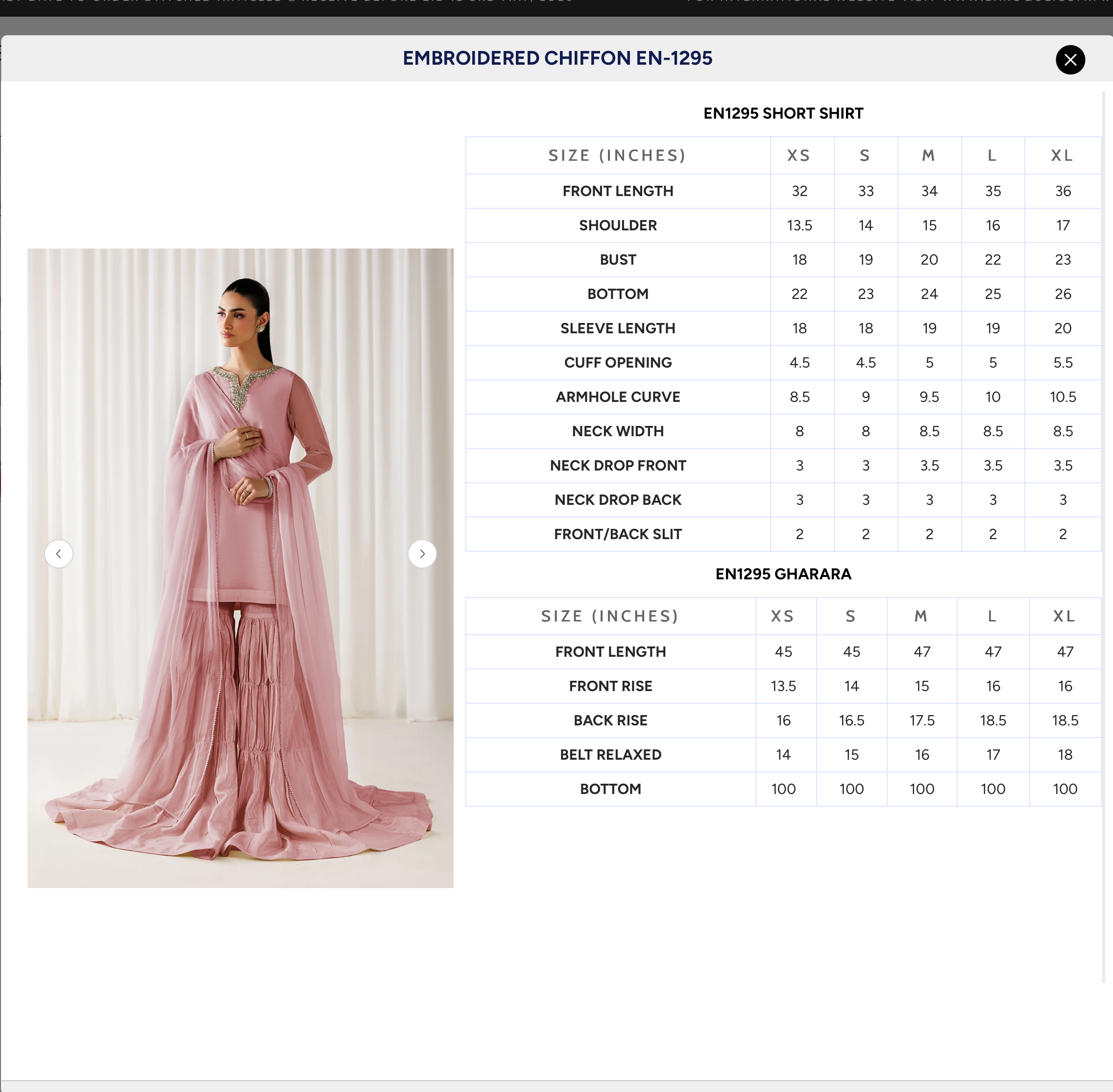 EMBROIDERED CHIFFON EN-1295