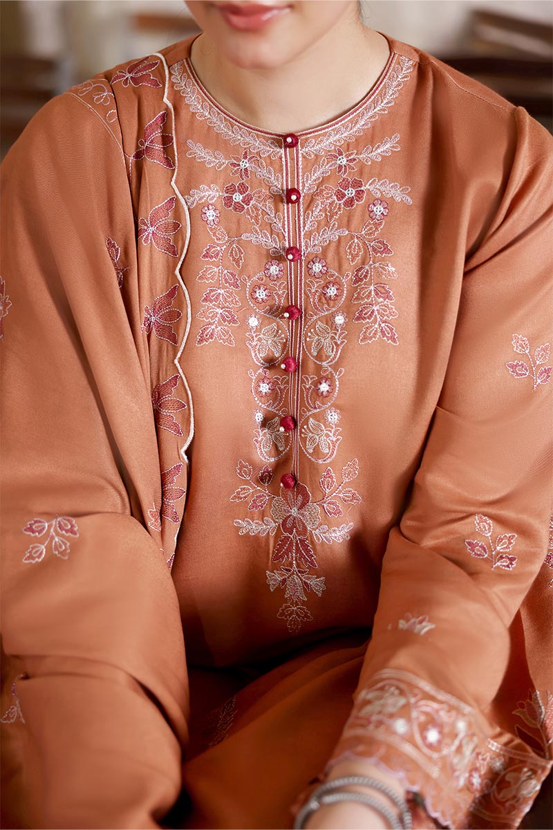AUTUMN GLAZE-3PC MARINA EMBROIDERED SUIT
