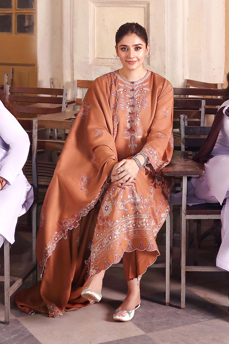 AUTUMN GLAZE-3PC MARINA EMBROIDERED SUIT