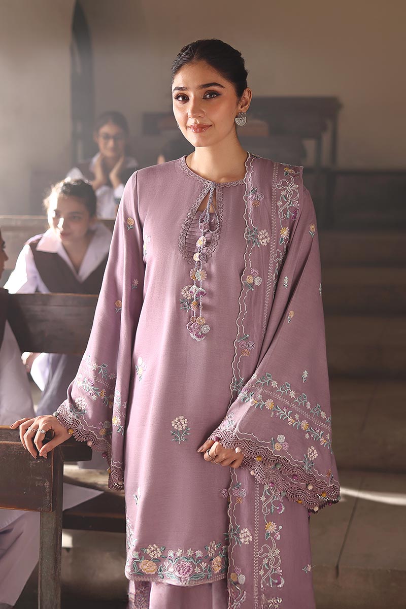 MAUVE MIST-3PC MARINA EMBROIDERED SUIT