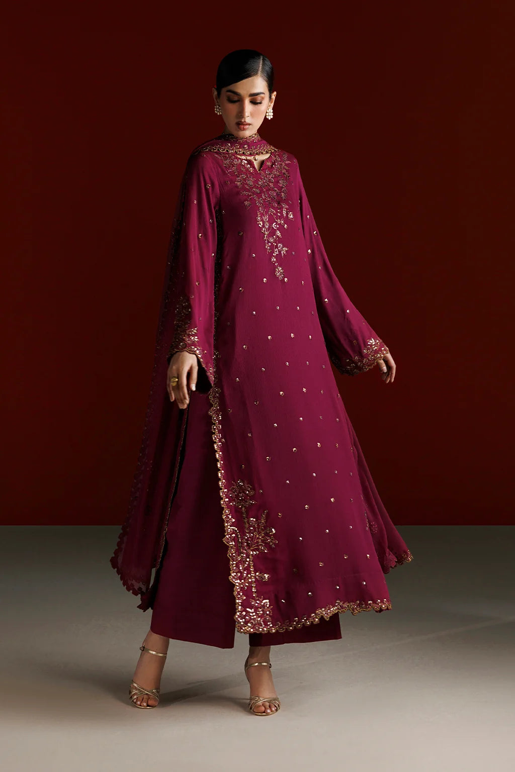 CC-109 EMBROIDERED CHIFFON