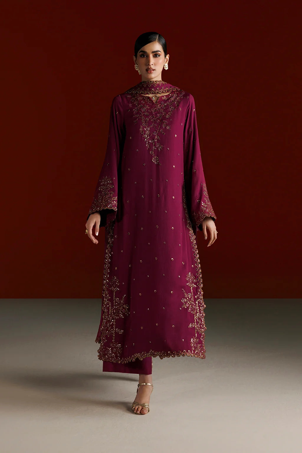 CC-109 EMBROIDERED CHIFFON