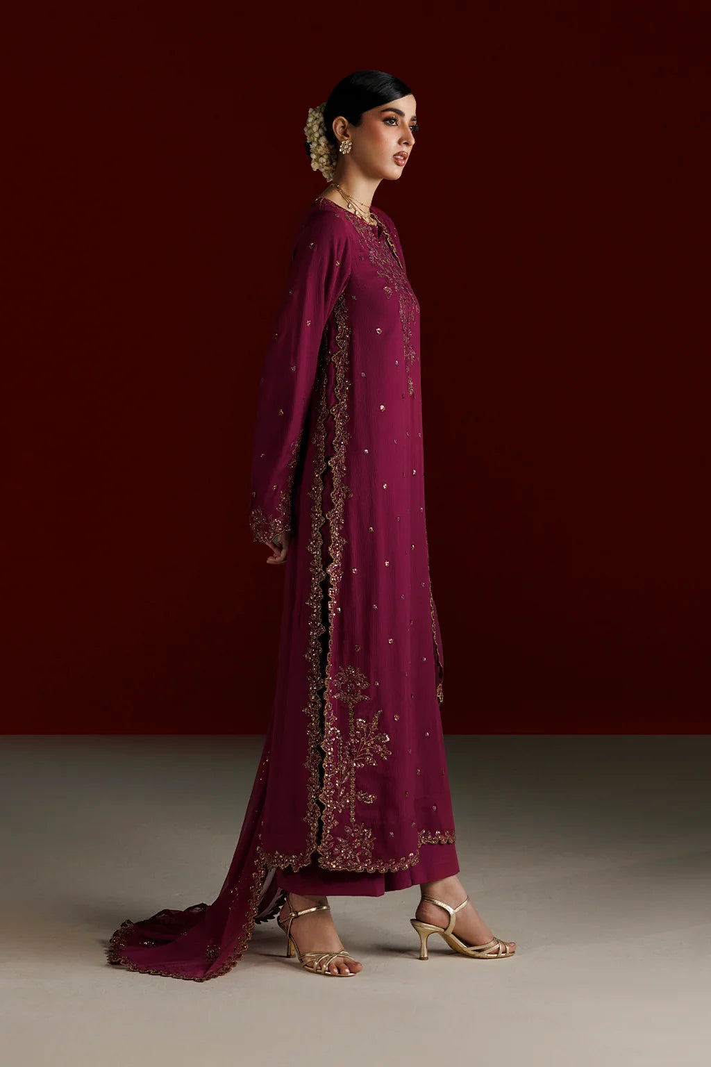 CC-109 EMBROIDERED CHIFFON