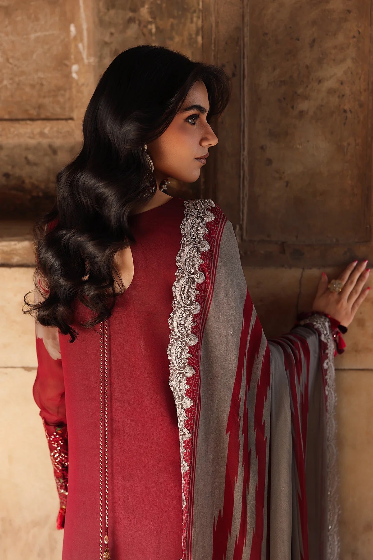 3-pc Unstitched Embroidered Printed Chiffon Collection VSL25-45