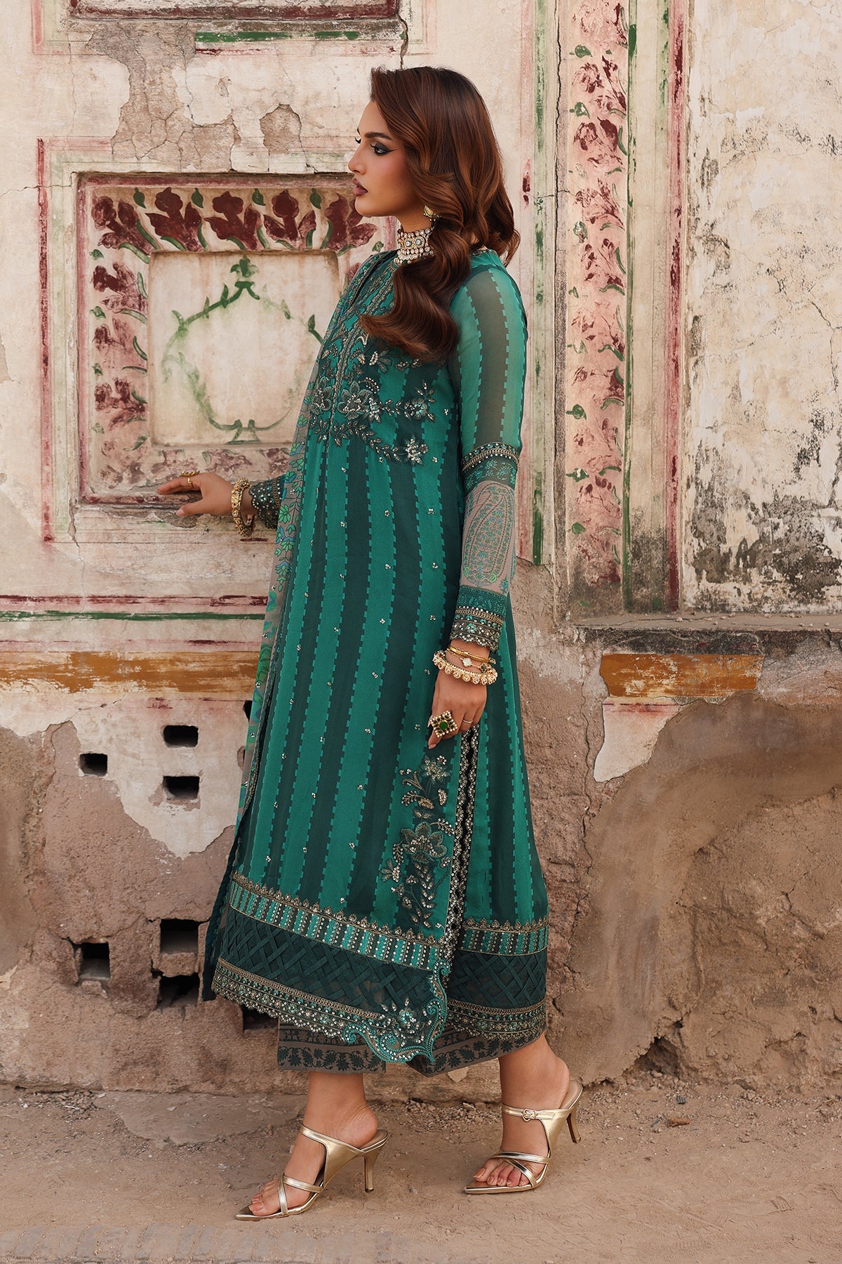3-pc Unstitched Embroidered Printed Chiffon Collection VSL25-40