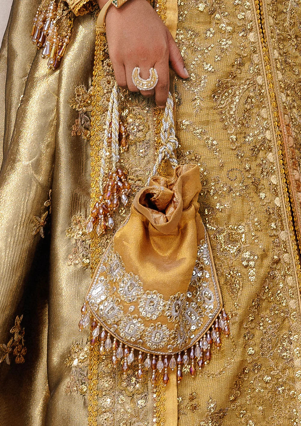 WEDDING FESTIVE '25 - VOL. 2 - GOLD TISSUE POTLI