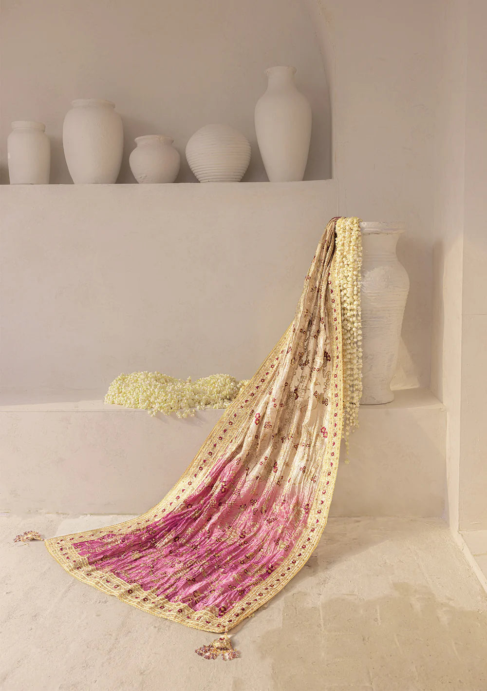 WEDDING FESTIVE '25 - VOL. 2 - LIGHT GOLD TISSUE SHAWL