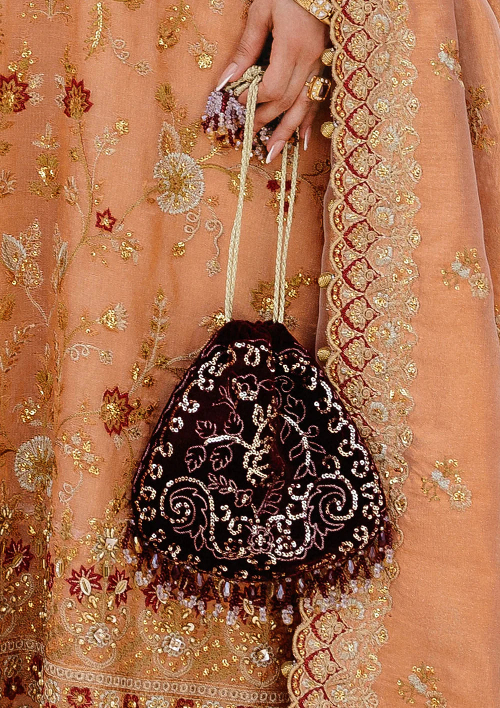 WEDDING FESTIVE '25 - VOL. 2 - PLUM VELVET POTLI