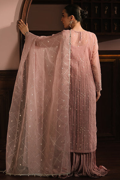 ROSY WHISPER-4PC NET EMBROIDERED SUIT