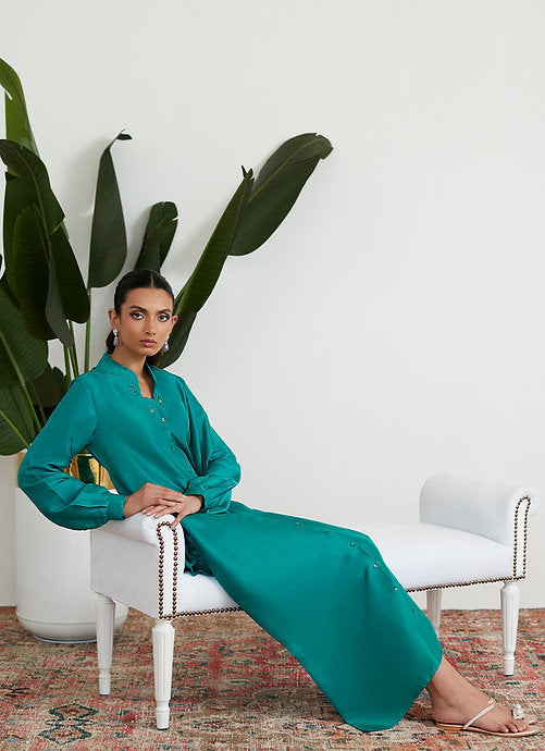 CADMIUM GREEN RAW SILK