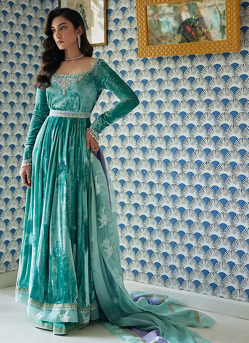 NAJA AQUA KALIDAAR AND DUPATTA