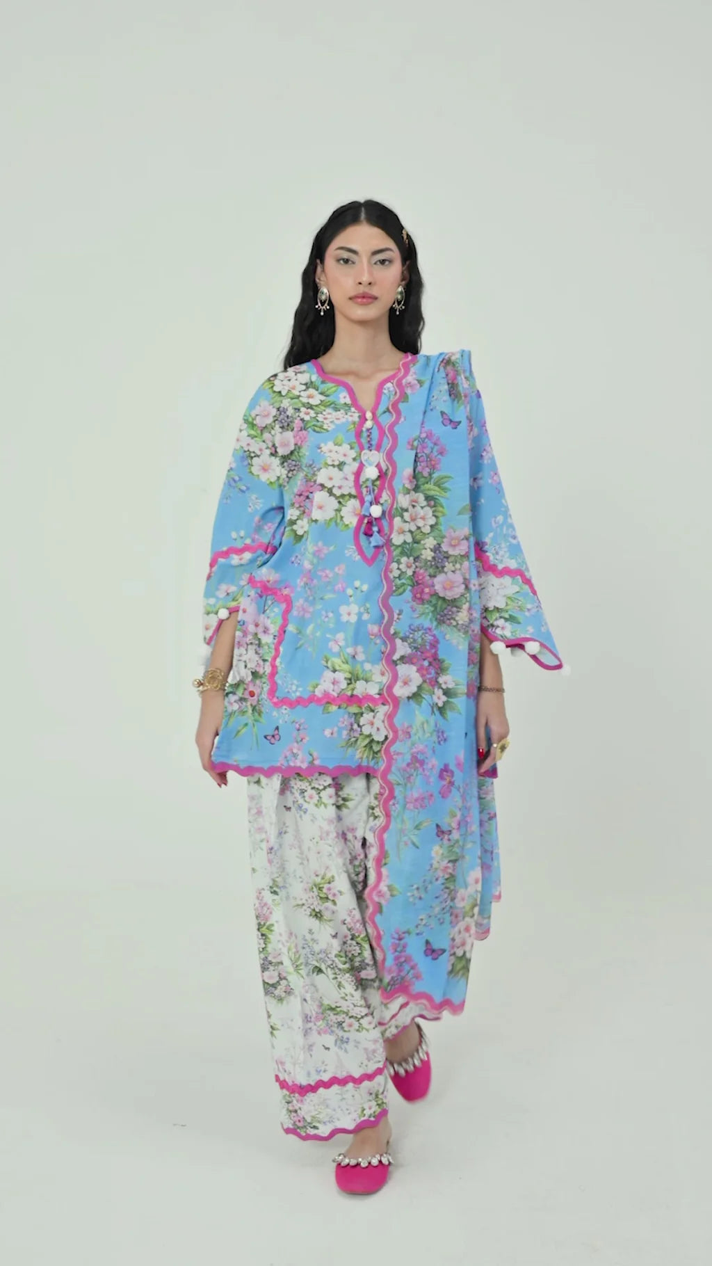 Unstitched Printed 3 Piece Lawn Suit