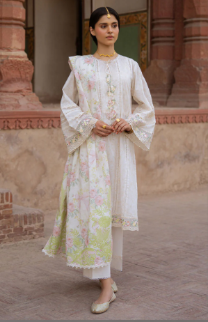 FLORAL GARLAND-3PC PRINTED LAWN SUIT