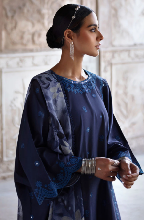 STAR GAZE-3PC EMBROIDERED LAWN SUIT