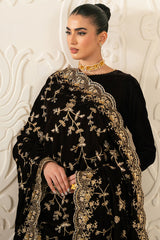 RUSTIC RADIANCE-3PC VELVET EMBROIDERED PRET