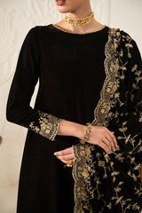 RUSTIC RADIANCE-3PC VELVET EMBROIDERED PRET