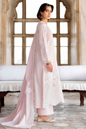 PEACH BLUSH-3PC EMBROIDERED LAWN SUIT