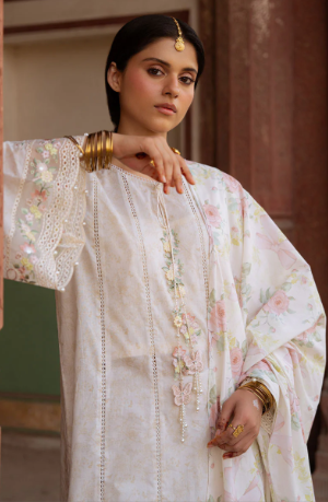 FLORAL GARLAND-3PC PRINTED LAWN SUIT